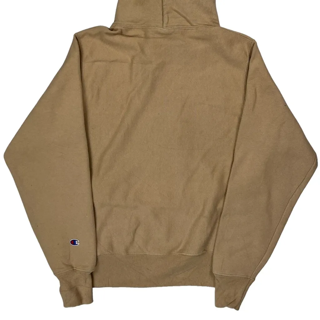 Reverse Weave Champion Hoodie - Small Beige Cotton - Image 6