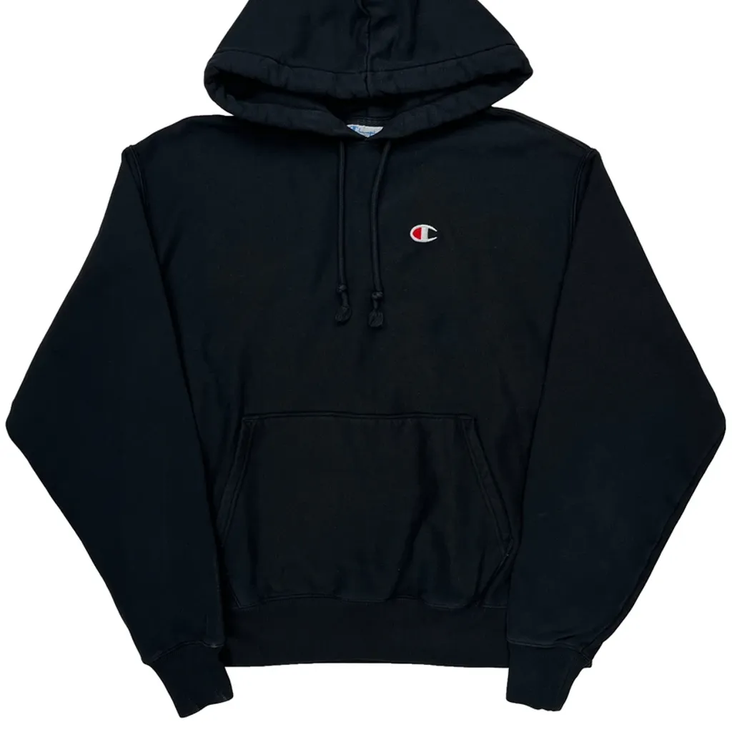 Reverse Weave Champion Hoodie - Large Black Cotton - Image 4