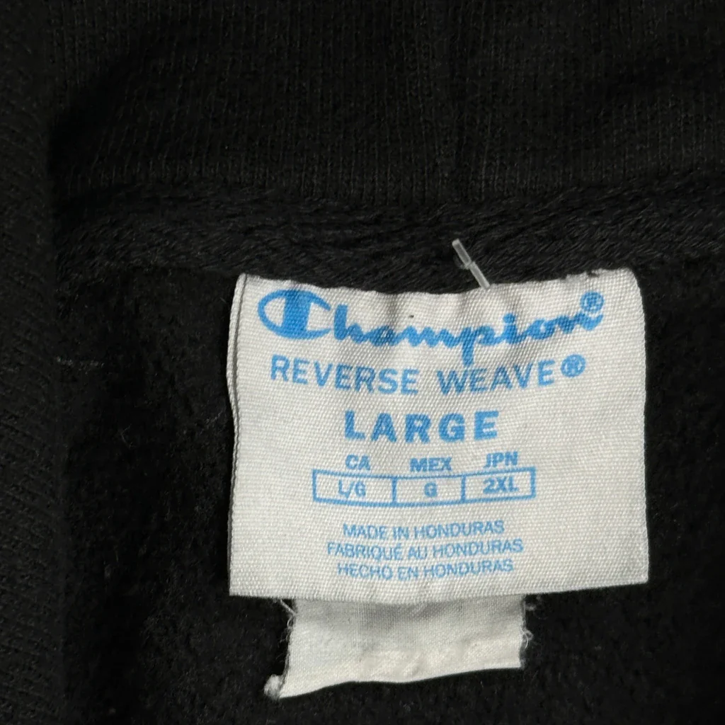 Reverse Weave Champion Hoodie - Large Black Cotton - Image 3