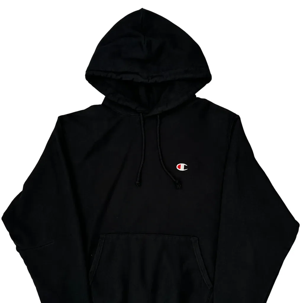 Reverse Weave Champion Hoodie - Large Black Cotton - Image 4