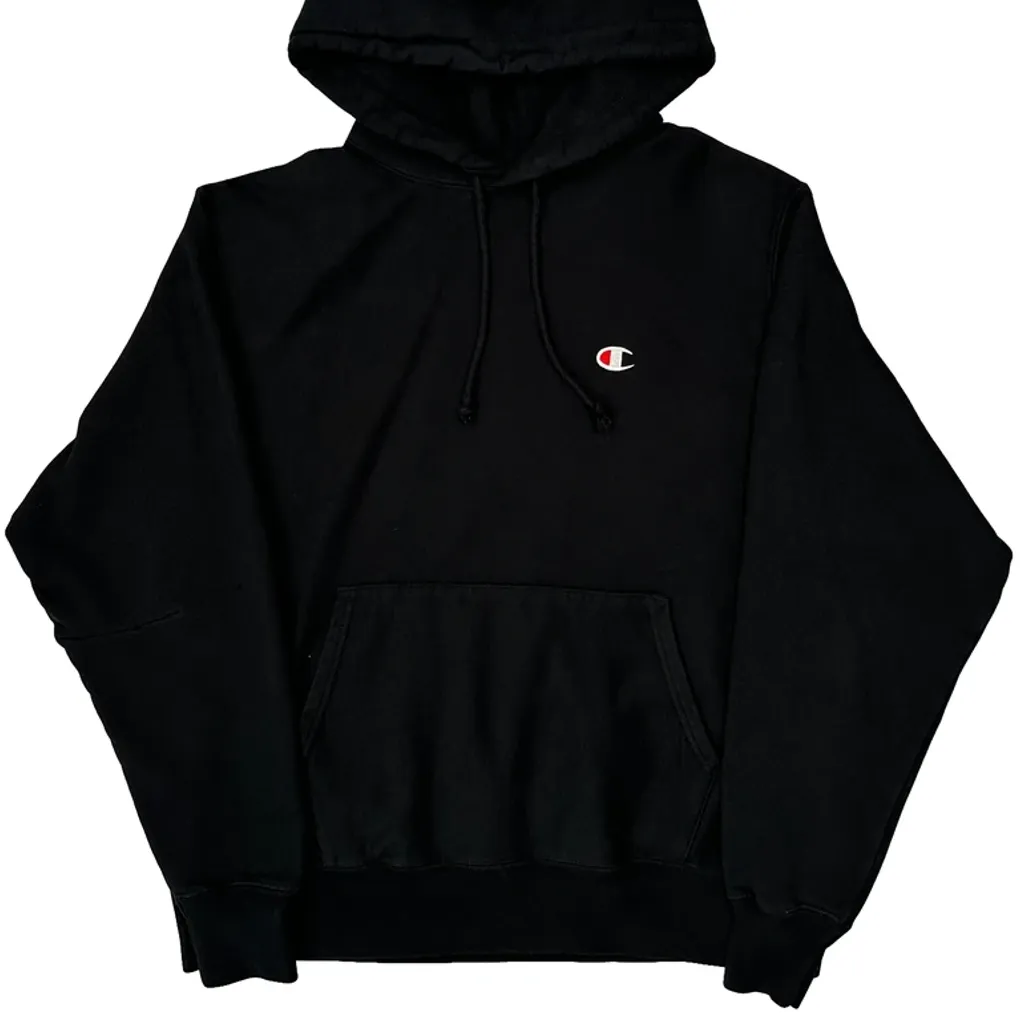 Reverse Weave Champion Hoodie - Large Black Cotton - Image 5