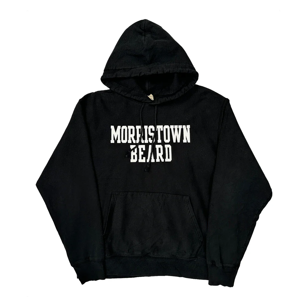 Reverse Weave Champion Spellout Hoodie - Large Black Cotton