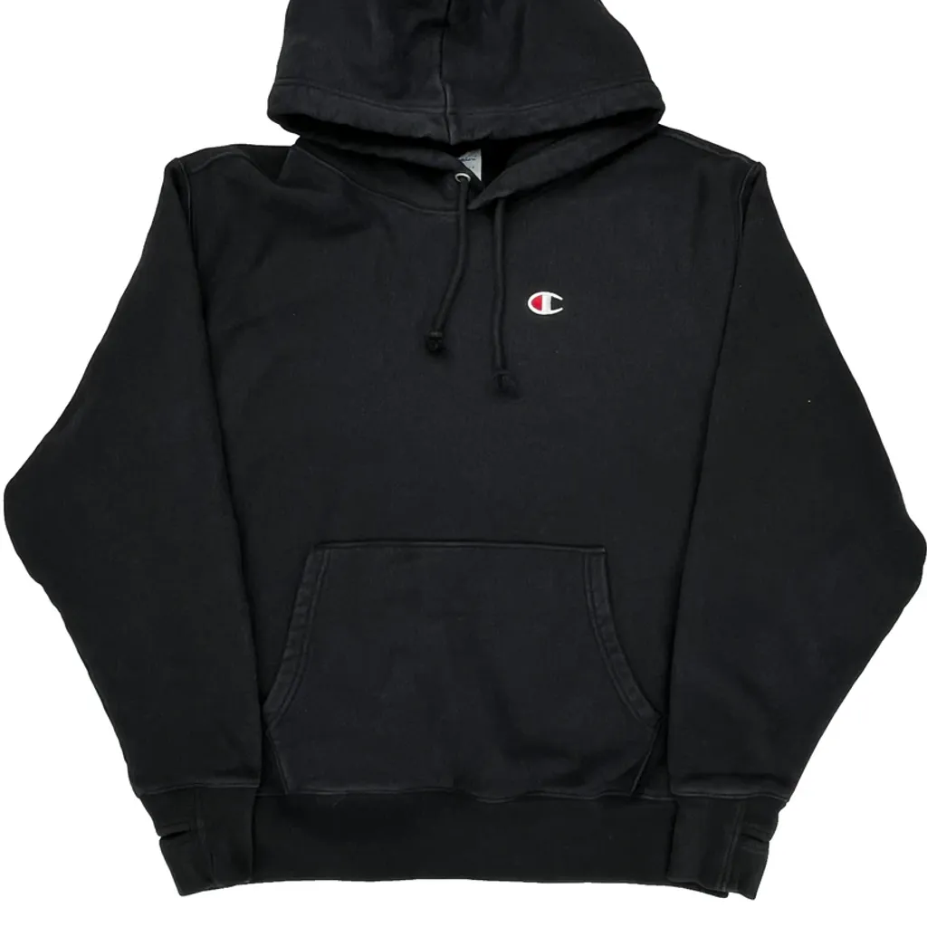 Reverse Weave Champion Hoodie - Large Black Cotton - Image 5