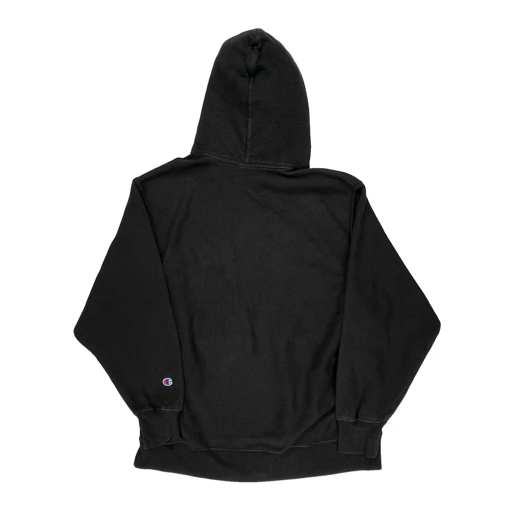 Reverse Weave Champion Hoodie - Large Black Cotton - Image 2