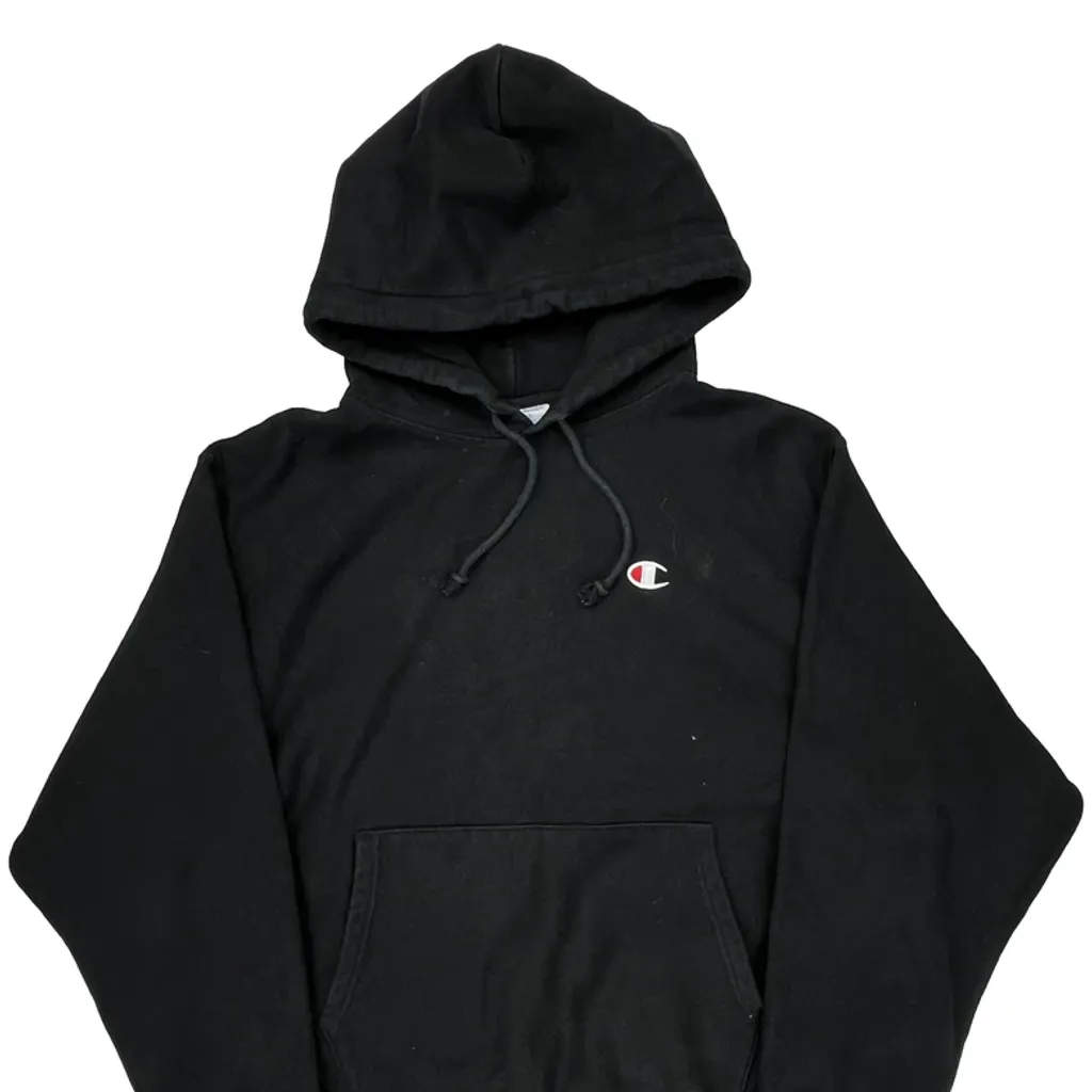 Reverse Weave Champion Hoodie - Large Black Cotton - Image 4