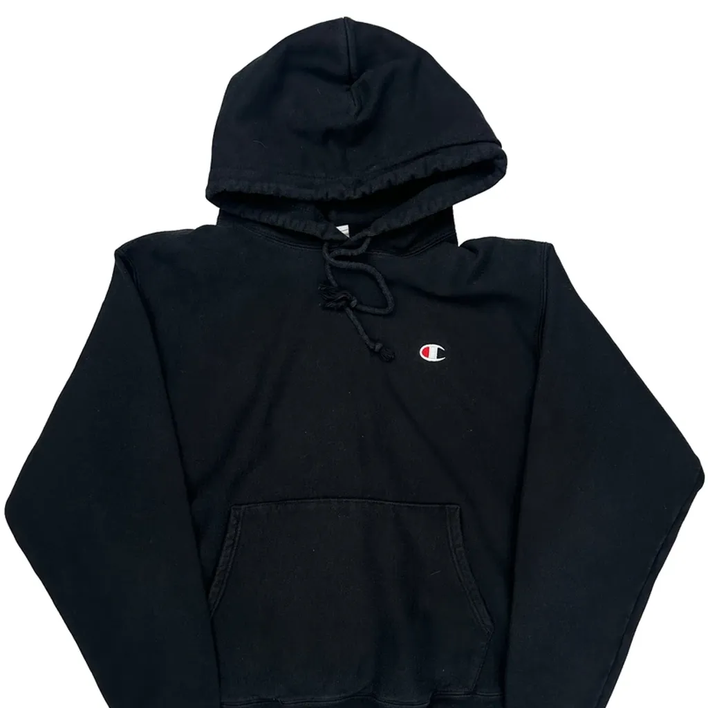 Reverse Weave Champion Hoodie - Large Black Cotton Blend - Image 4