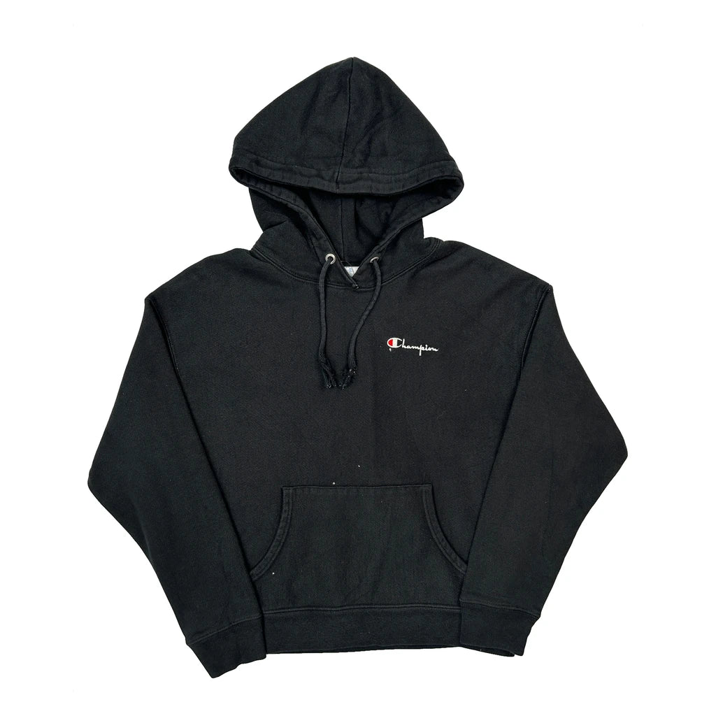 Reverse Weave Champion Hoodie - Large Black Cotton