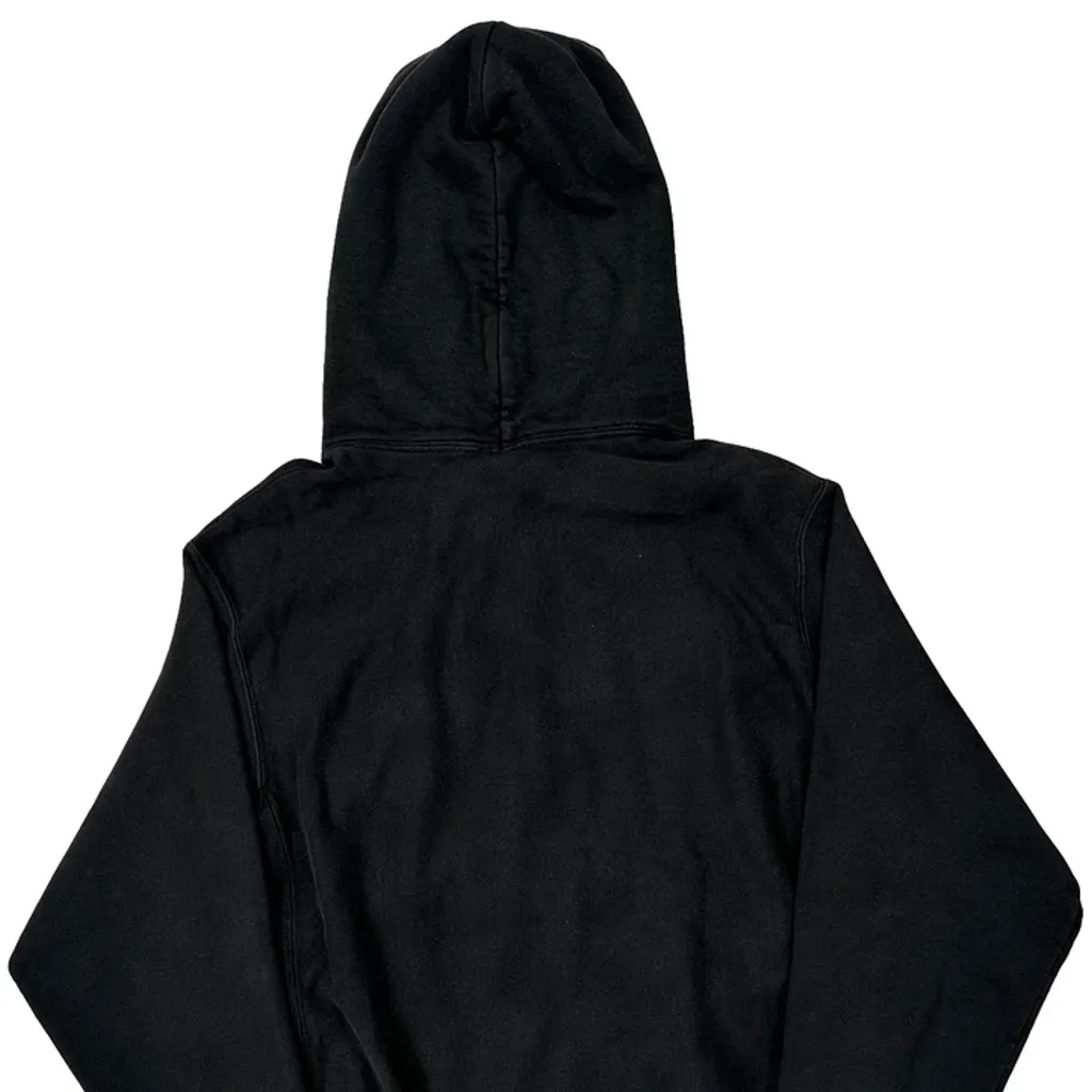 Reverse Weave Champion Spellout Hoodie - Medium Black Cotton - Image 6