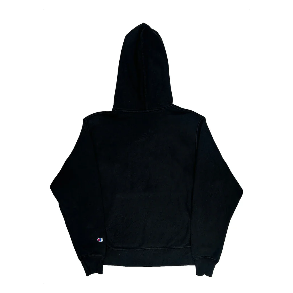 Reverse Weave Champion College Hoodie - Medium Black Cotton - Image 2