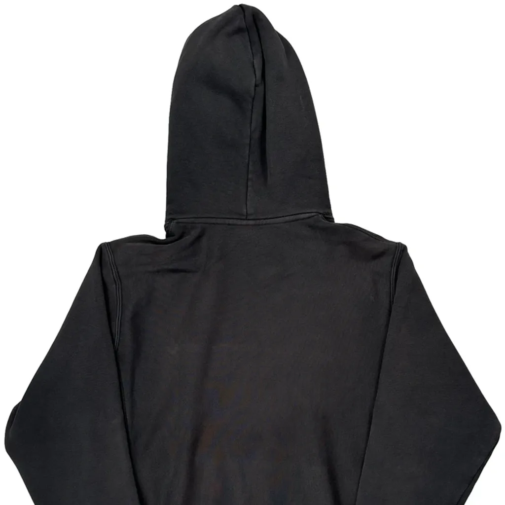 Reverse Weave Champion Spellout Hoodie - Medium Black Cotton Blend - Image 6