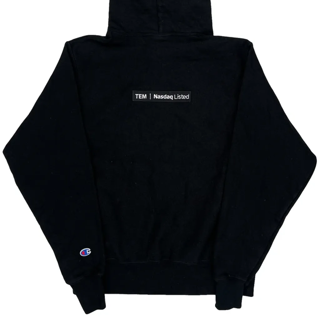 Reverse Weave Champion Nasdaq Listed Hoodie - Small Black Cotton - Image 6