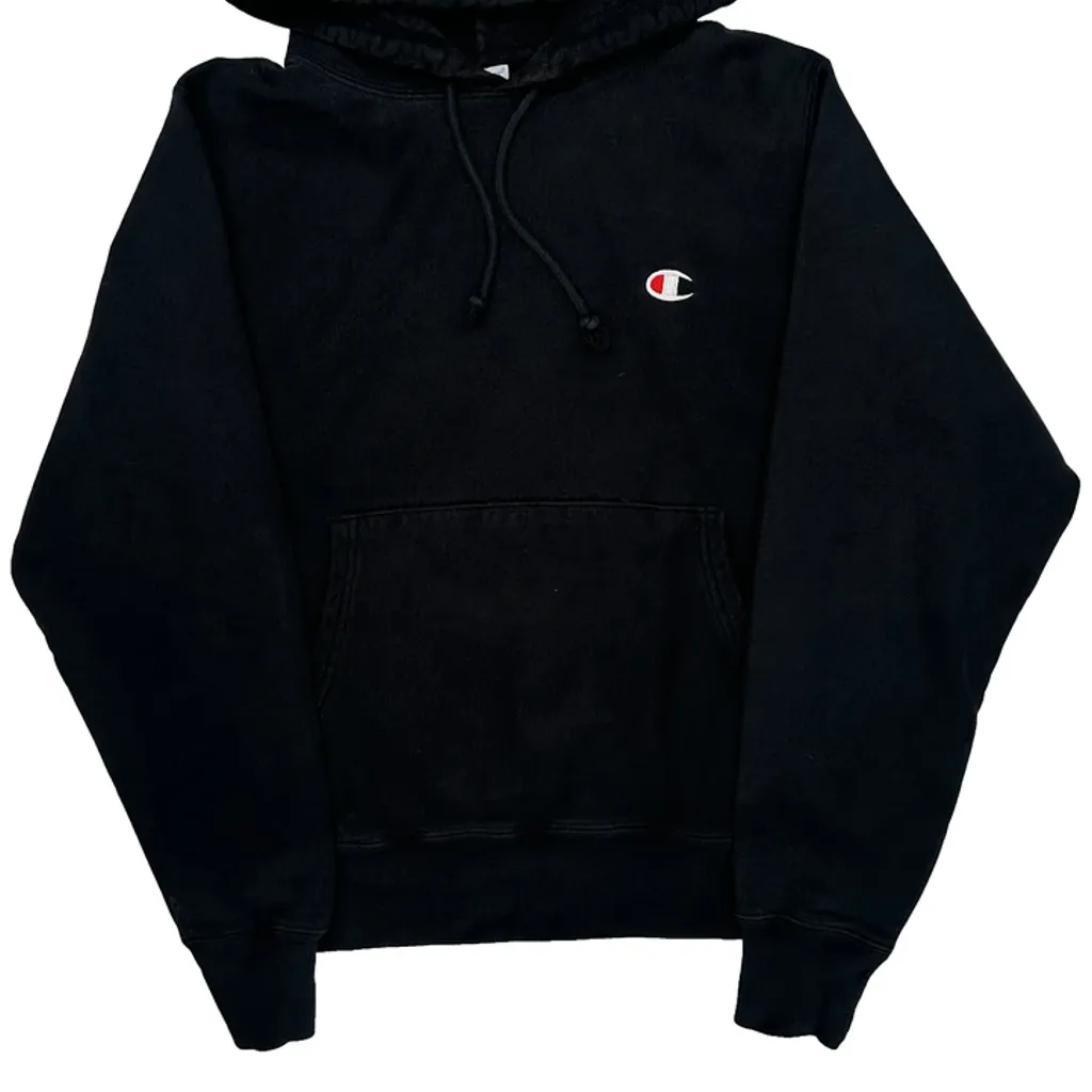 Reverse Weave Champion Hoodie - Small Black Cotton Blend - Image 5