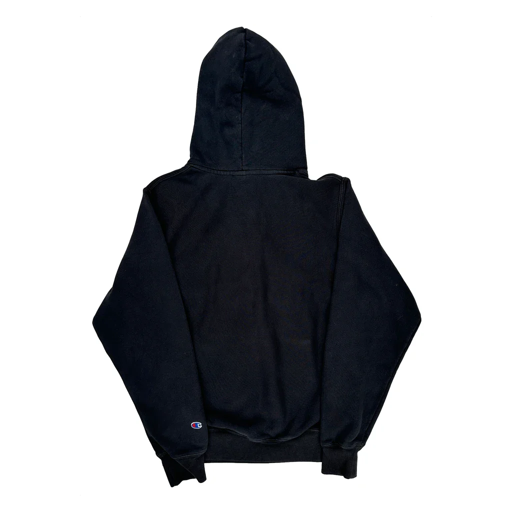 Reverse Weave Champion Hoodie - Small Black Cotton Blend - Image 2