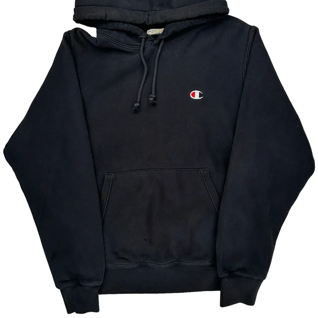 Reverse Weave Champion Hoodie - Small Black Cotton Blend - Image 4