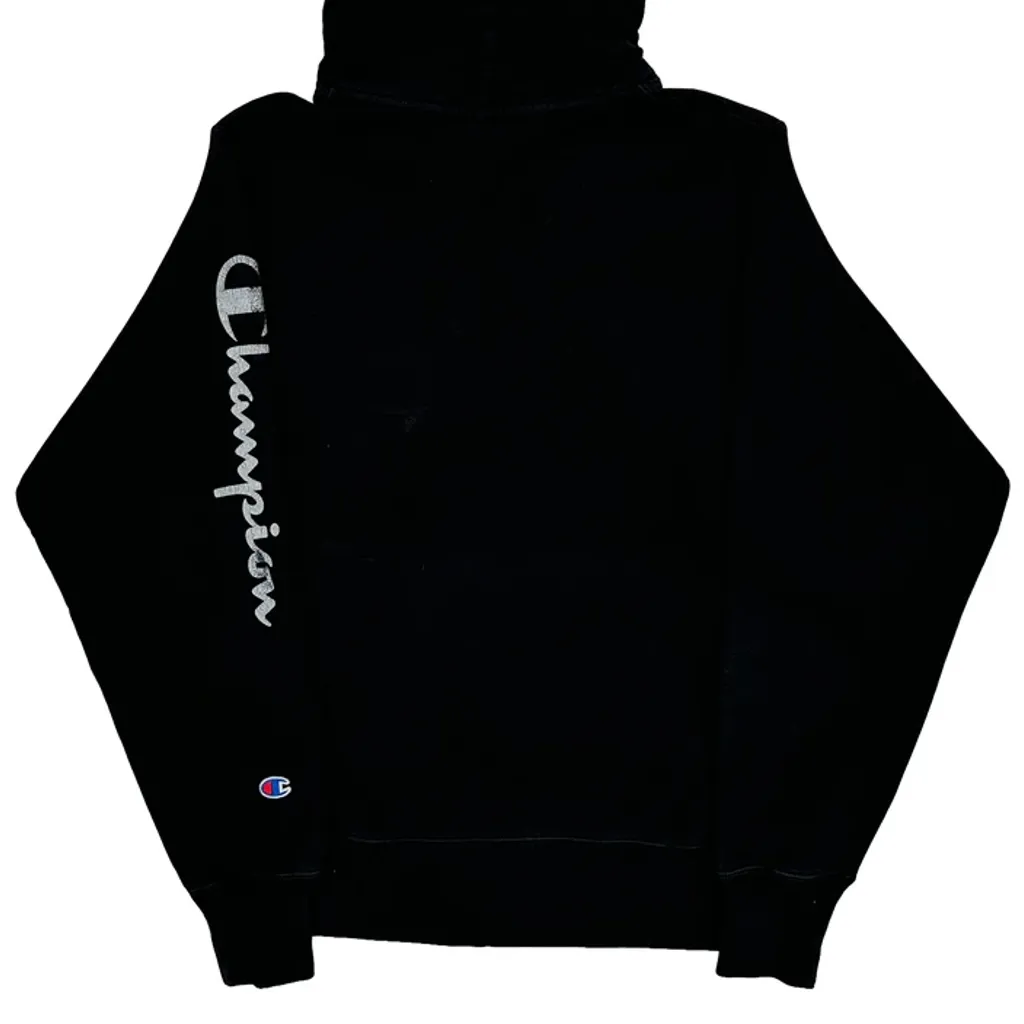 Reverse Weave Champion Hoodie - Small Black Cotton - Image 7