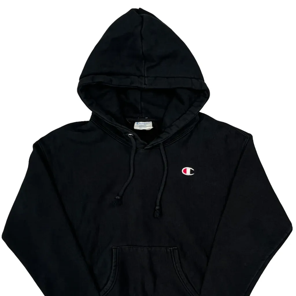 Reverse Weave Champion Hoodie - Small Black Cotton - Image 5