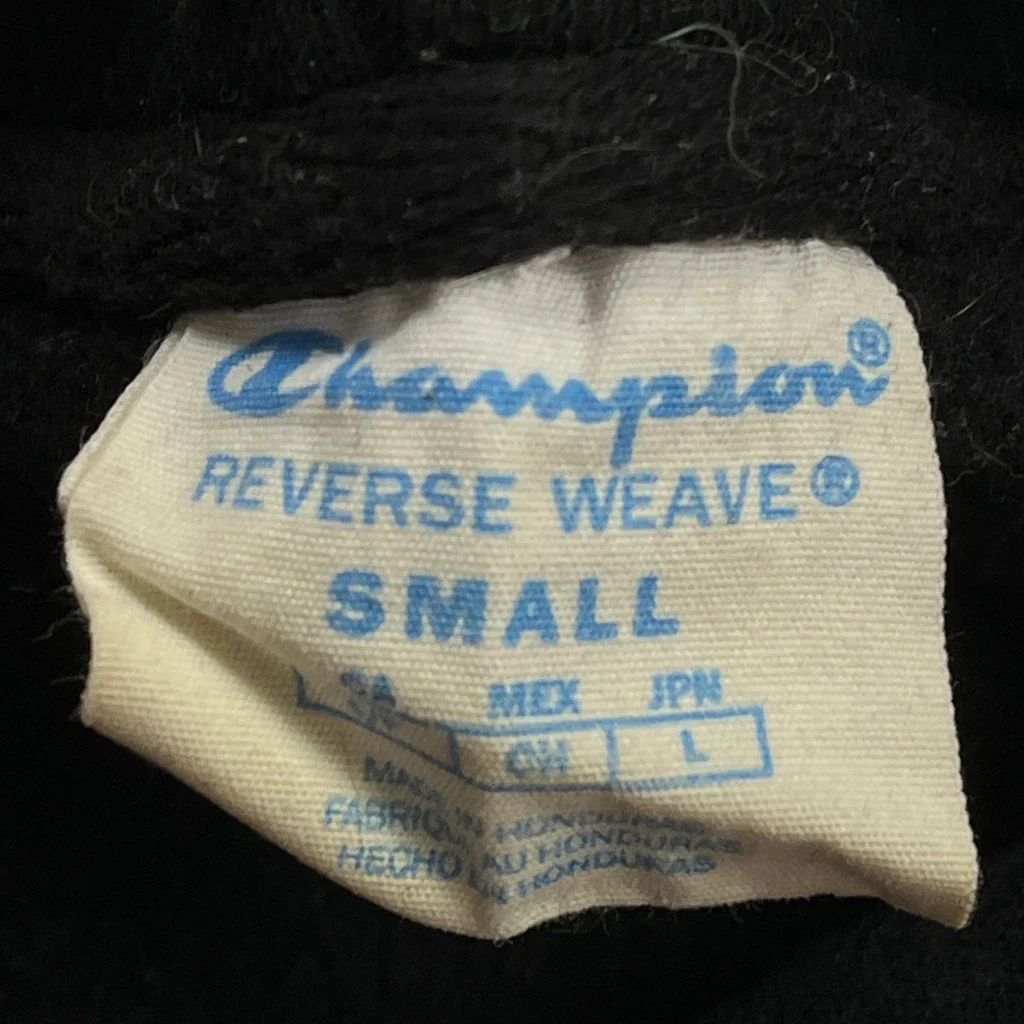 Reverse Weave Champion Hoodie - Small Black Cotton - Image 3