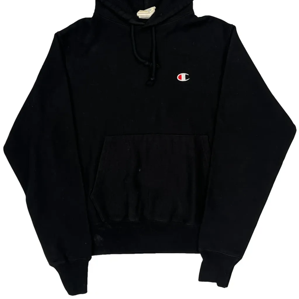 Reverse Weave Champion Hoodie - Small Black Cotton - Image 4