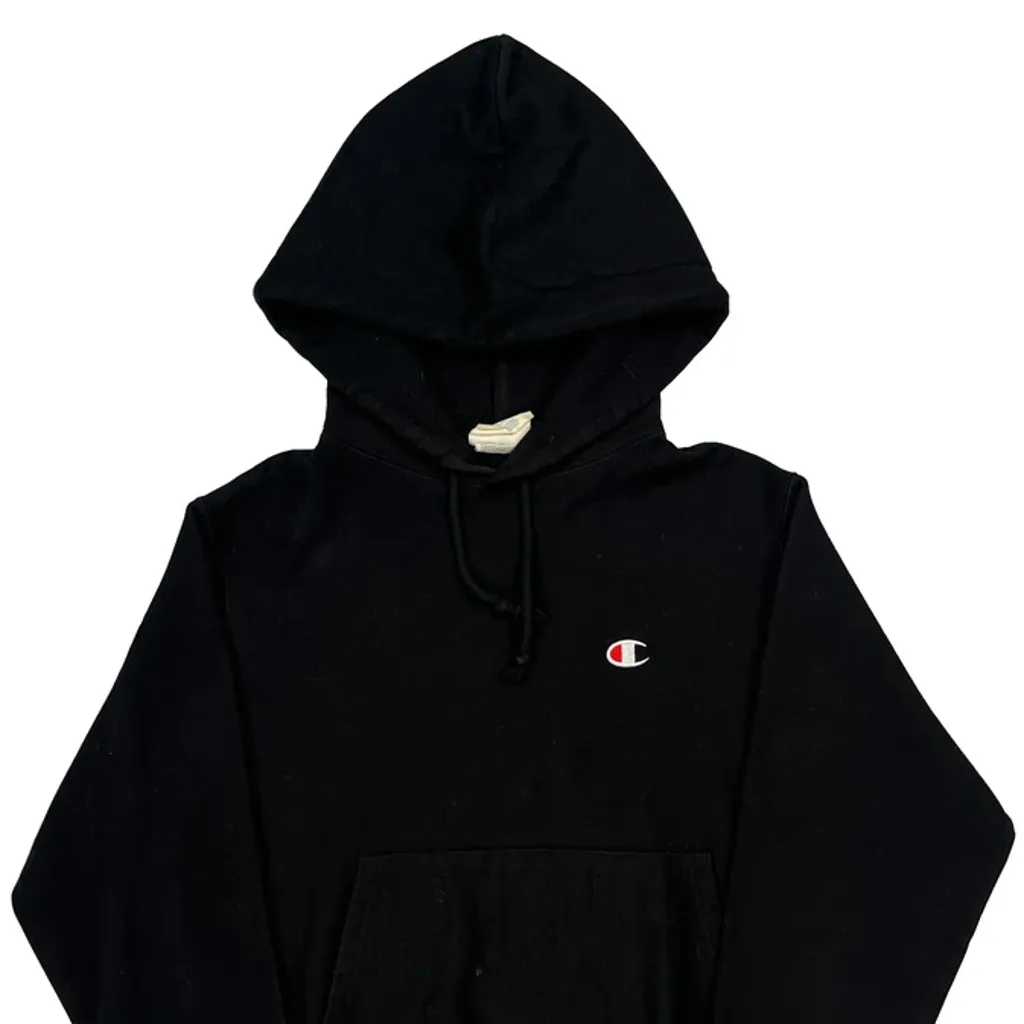 Reverse Weave Champion Hoodie - Small Black Cotton - Image 5