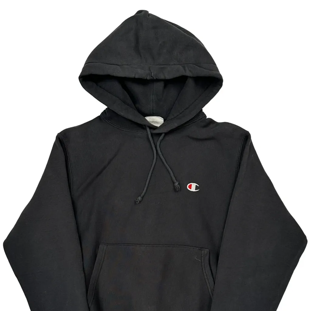 Reverse Weave Champion Hoodie - Small Black Cotton - Image 4