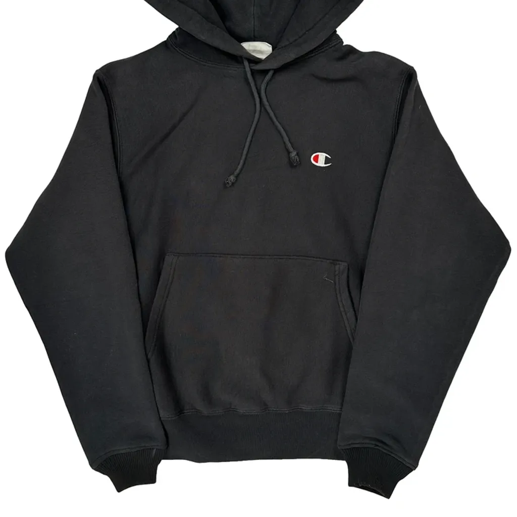 Reverse Weave Champion Hoodie - Small Black Cotton - Image 5