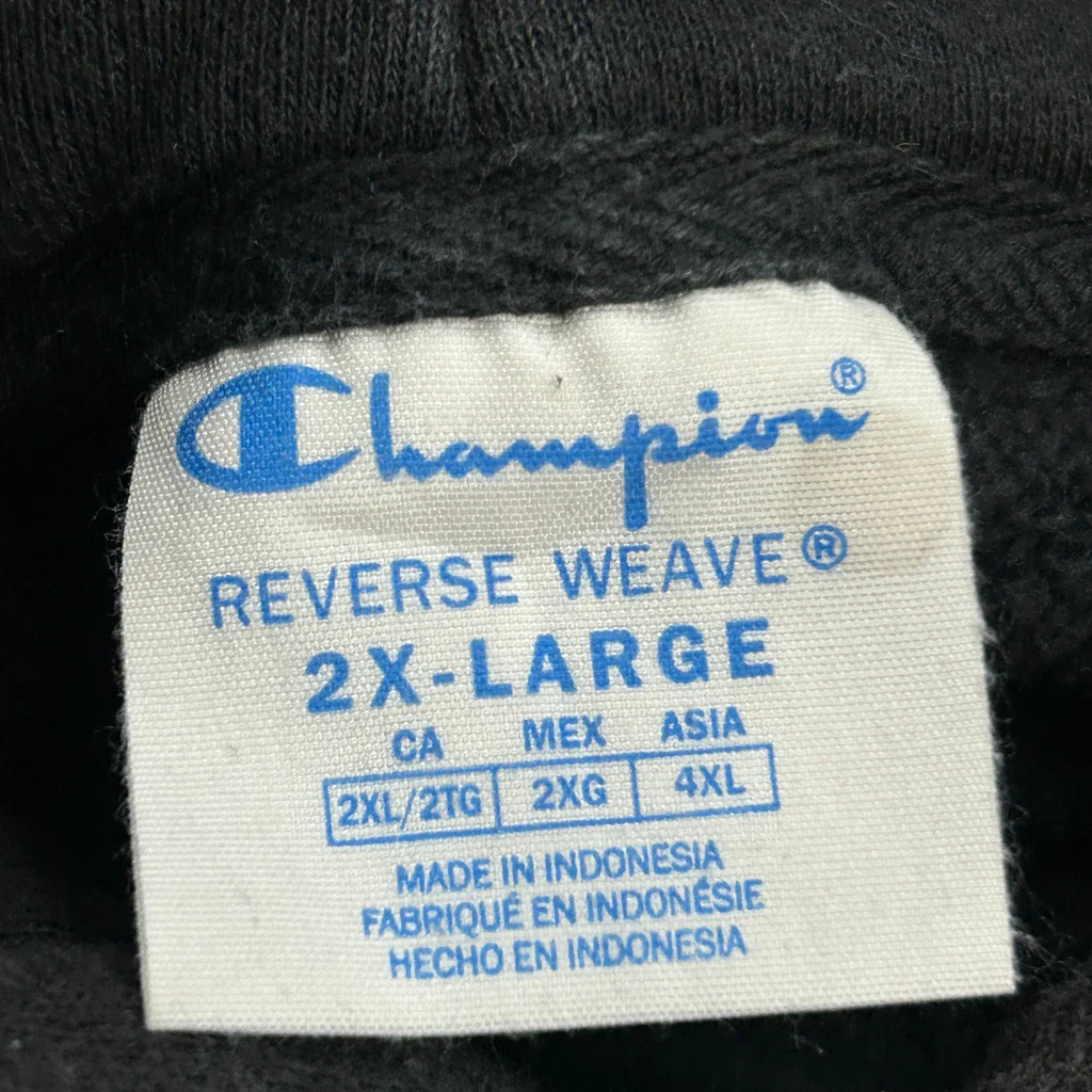 Reverse Weave Champion Hoodie - 2XL Black Cotton - Image 3