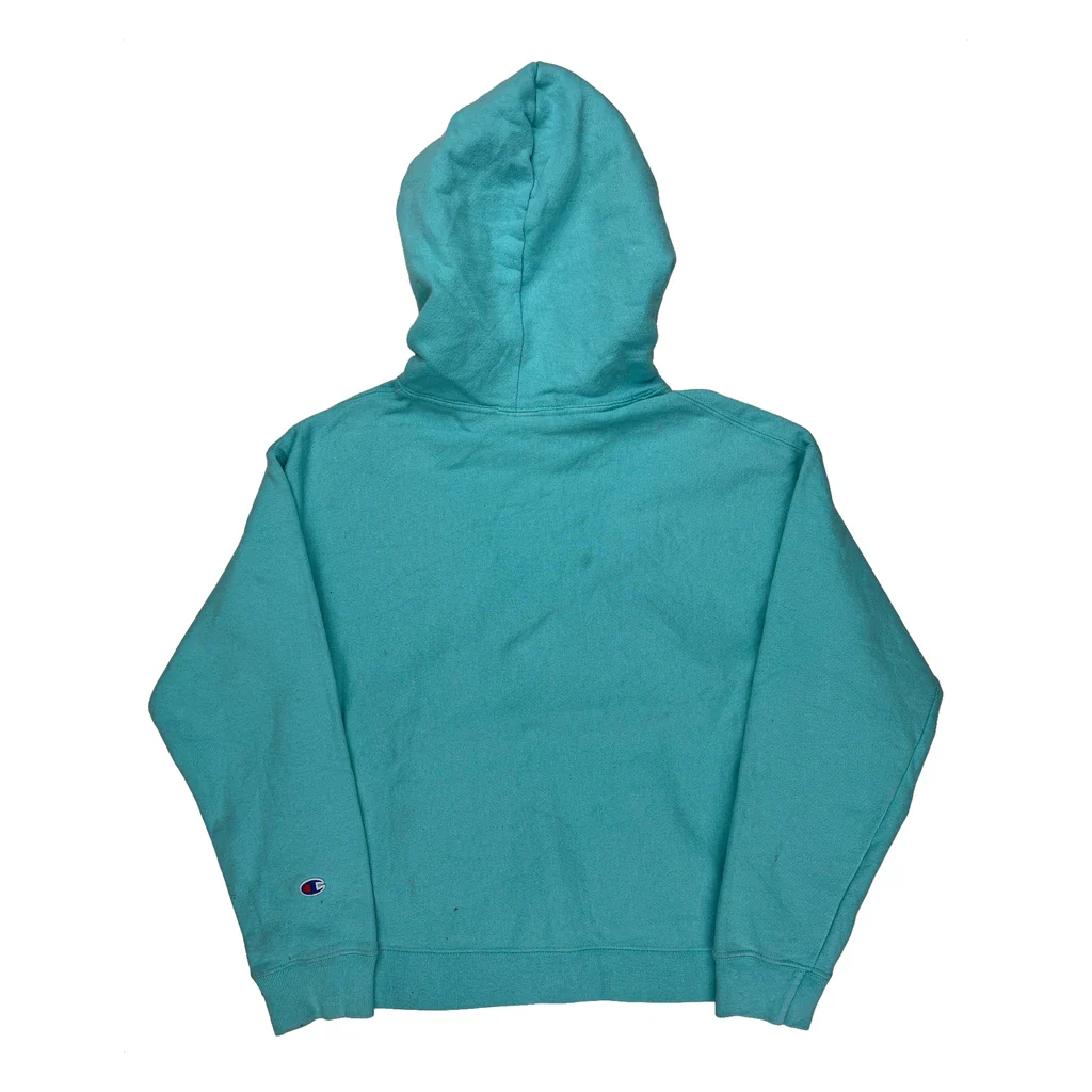 Reverse Weave Champion Hoodie - Large Blue Cotton - Image 2