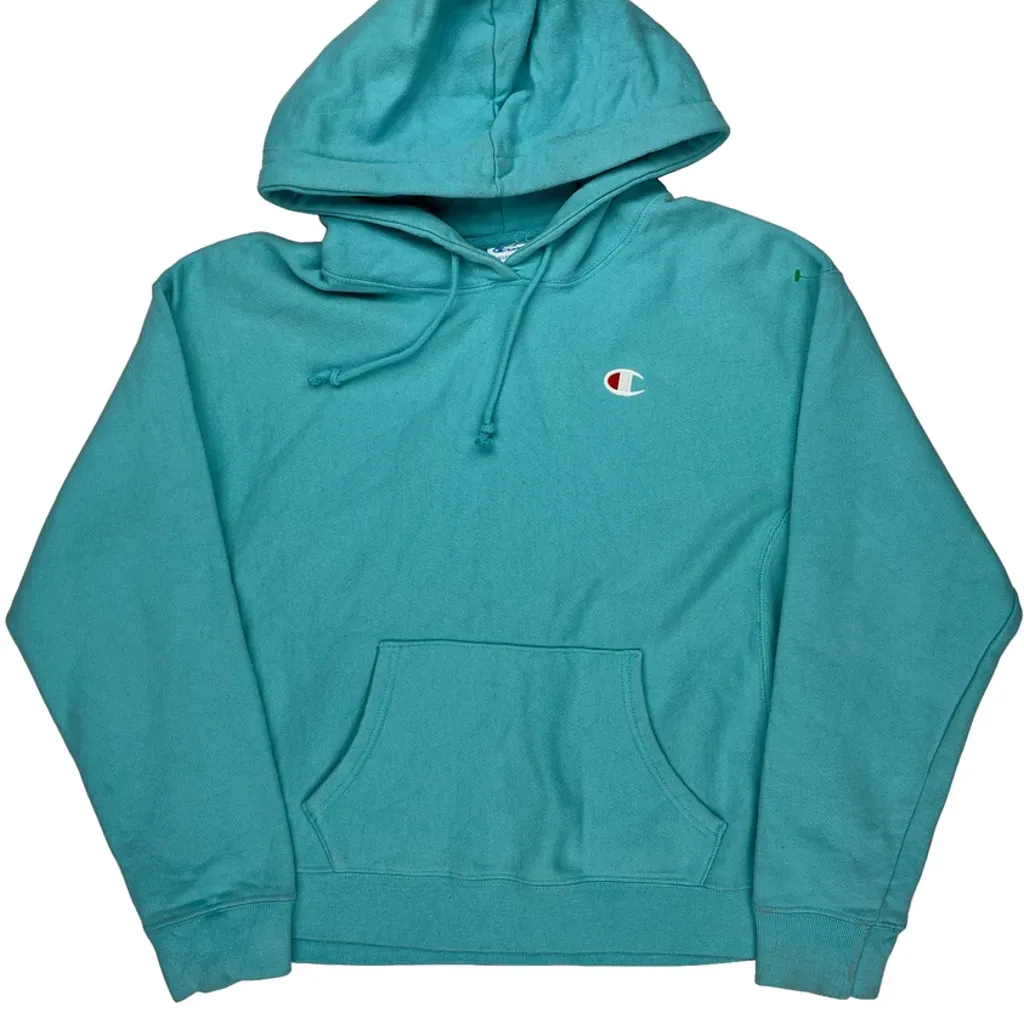 Reverse Weave Champion Hoodie - Large Blue Cotton - Image 4