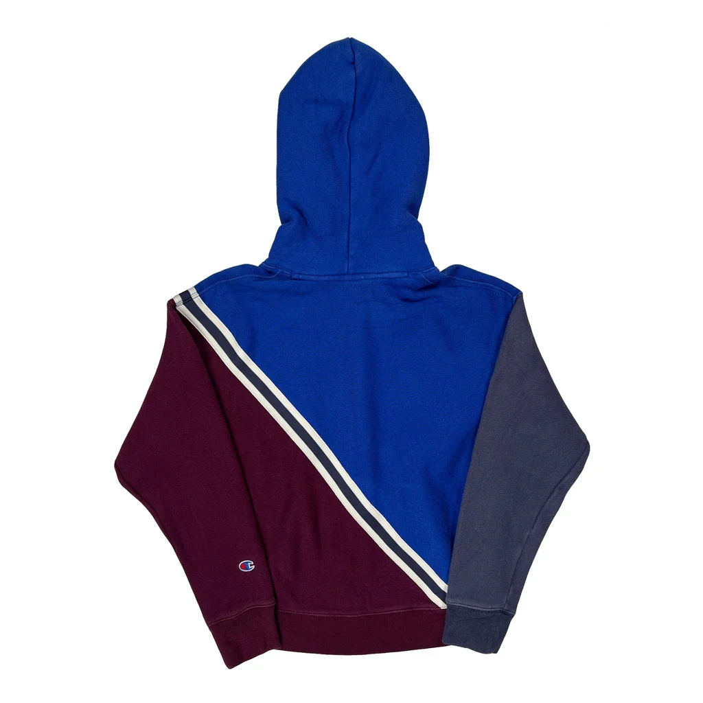 Reverse Weave Champion Hoodie - Large Blue Cotton - Image 2