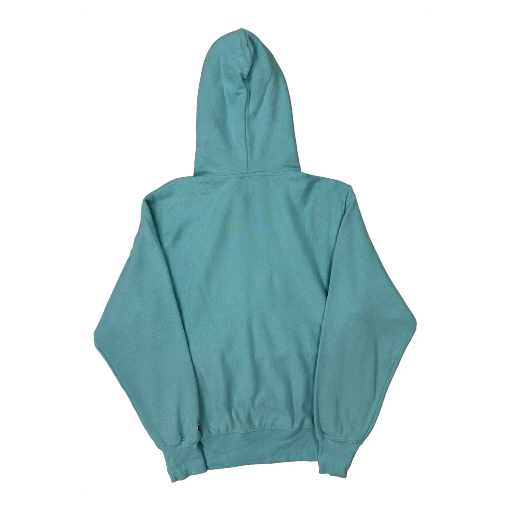 Reverse Weave Champion Hoodie - Medium Blue Cotton - Image 2