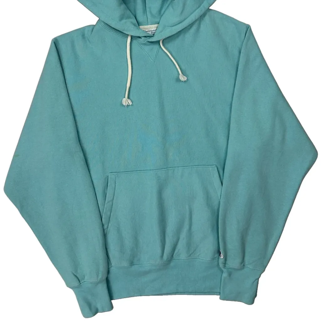 Reverse Weave Champion Hoodie - Medium Blue Cotton - Image 4