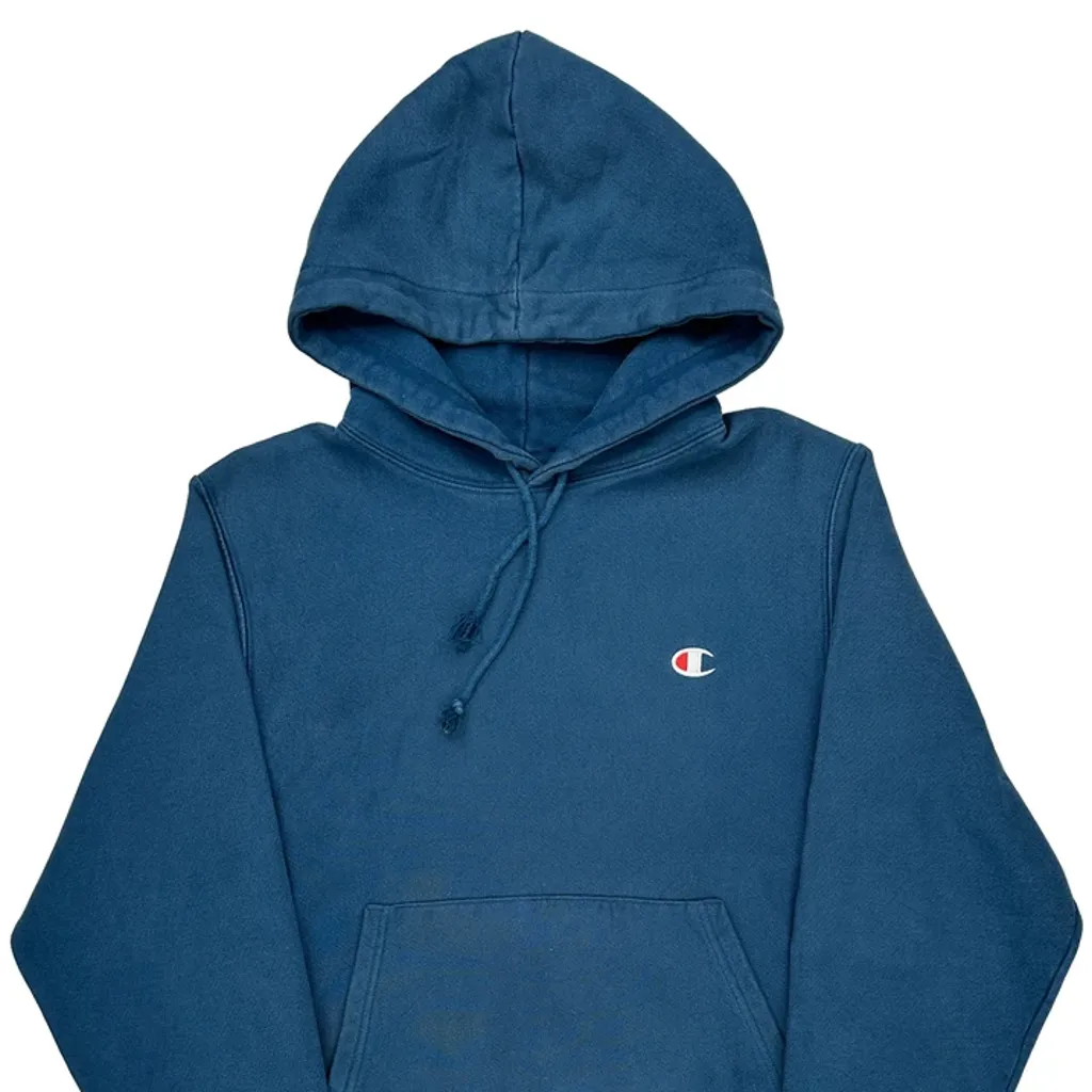 Reverse Weave Champion Hoodie - Small Blue Cotton - Image 5