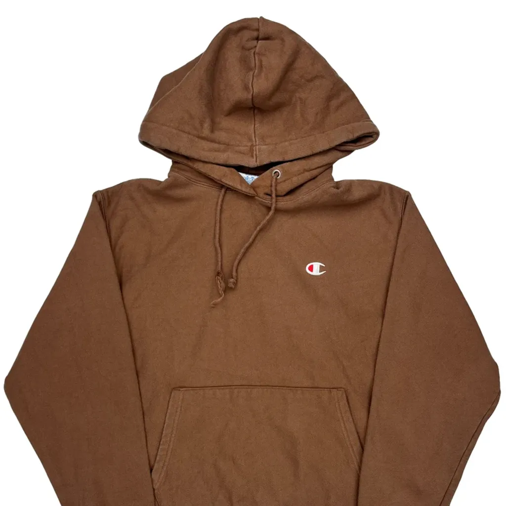 Reverse Weave Champion Hoodie - Medium Brown Cotton - Image 5
