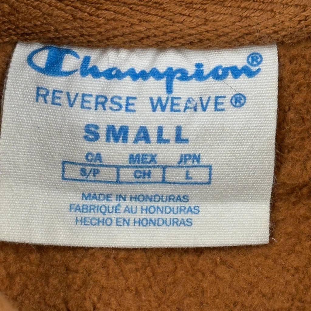 Reverse Weave Champion Hoodie - Small Brown Cotton - Image 3