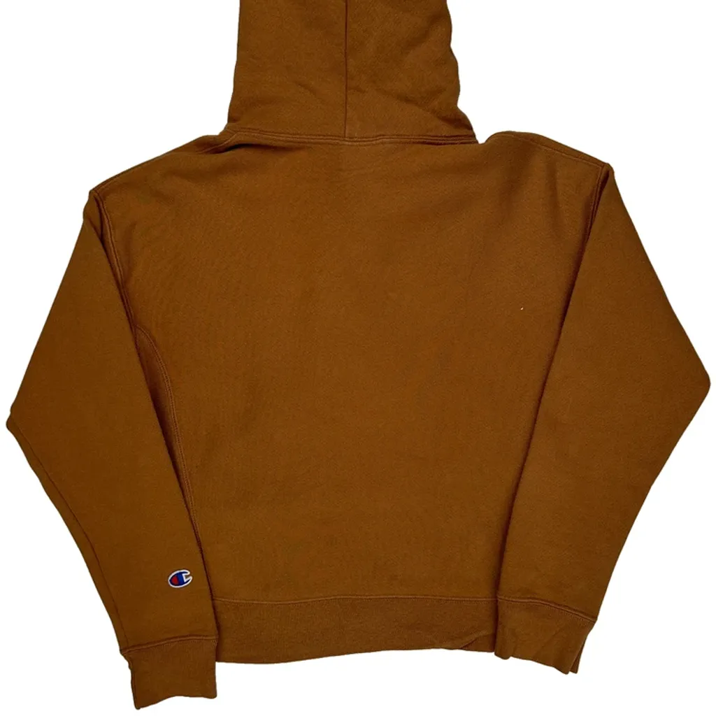 Reverse Weave Champion Hoodie - Small Brown Cotton - Image 6