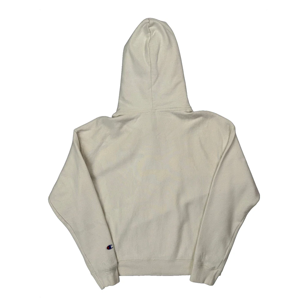 Reverse Weave Champion Hoodie - Medium Cream Cotton Blend - Image 2