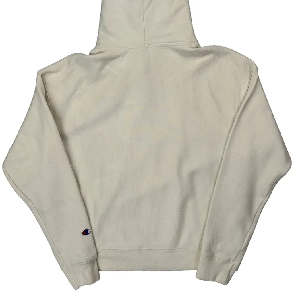 Reverse Weave Champion Hoodie - Medium Cream Cotton Blend - Image 6