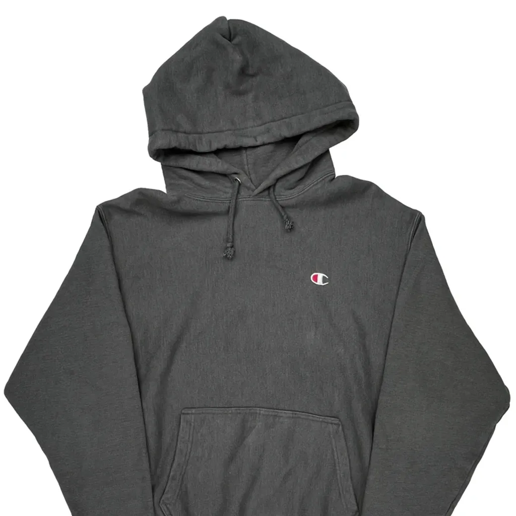 Reverse Weave Champion Hoodie - Large Gray Cotton - Image 4