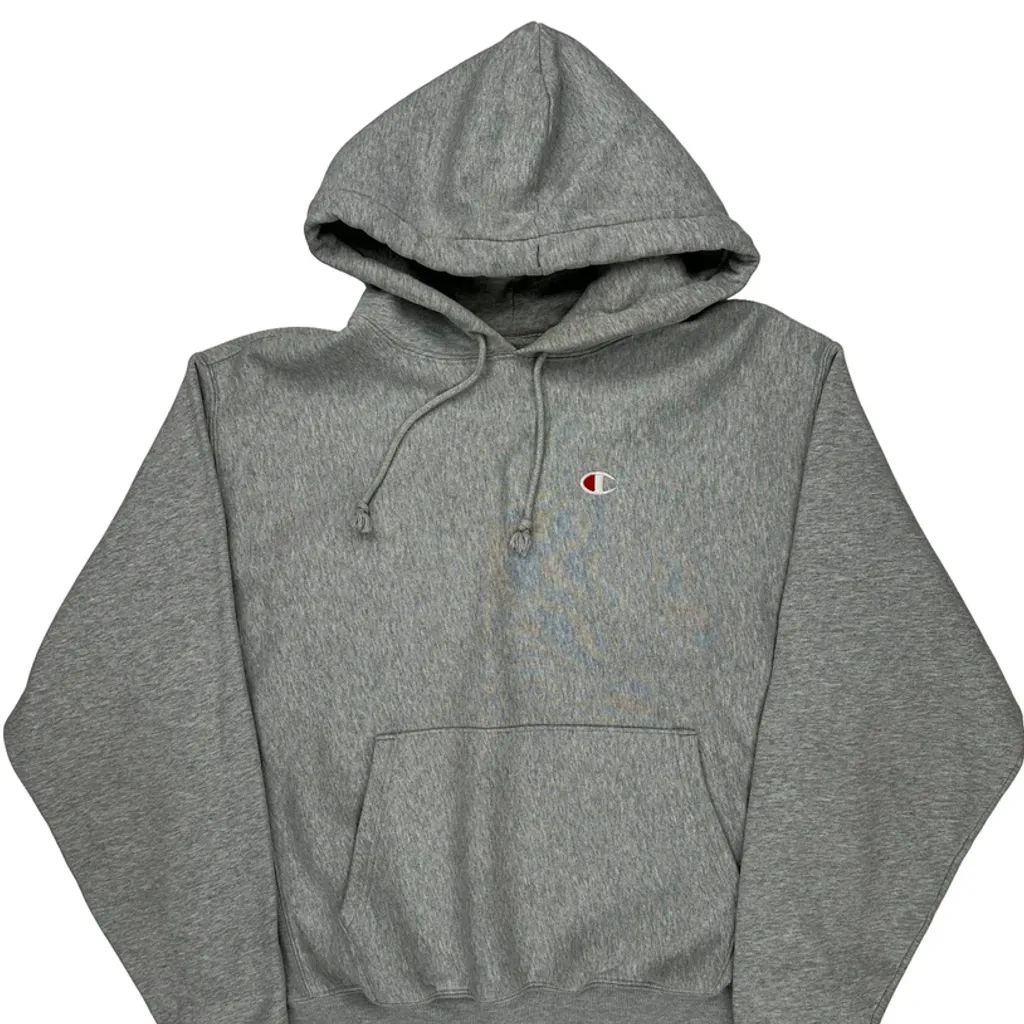 Reverse Weave Champion Hoodie - Large Gray Cotton - Image 4