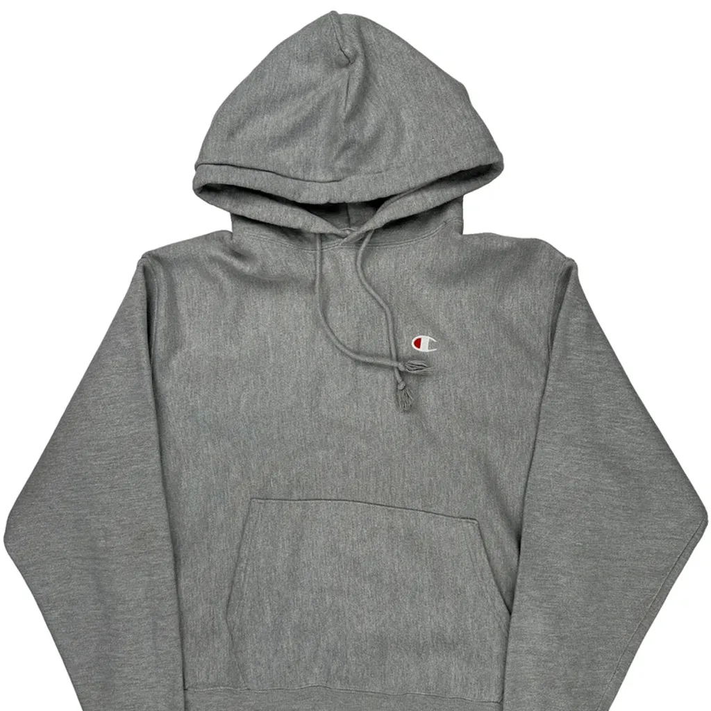 Reverse Weave Champion Hoodie - Large Gray Cotton Blend - Image 5