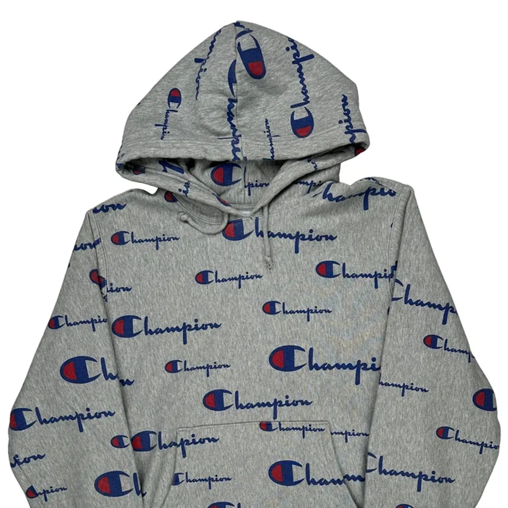 Reverse Weave Champion Hoodie - Medium Gray Cotton - Image 4