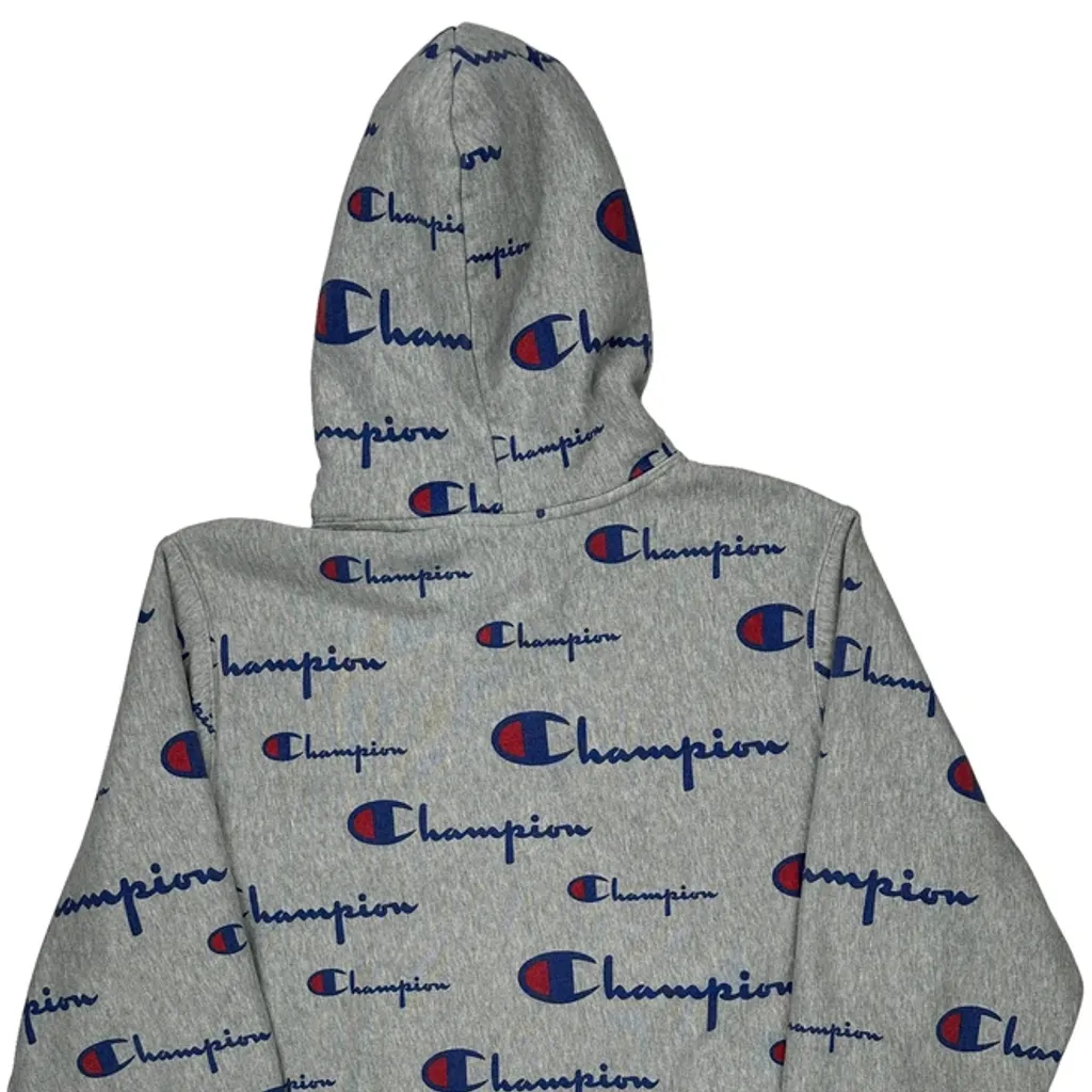 Reverse Weave Champion Hoodie - Medium Gray Cotton - Image 6