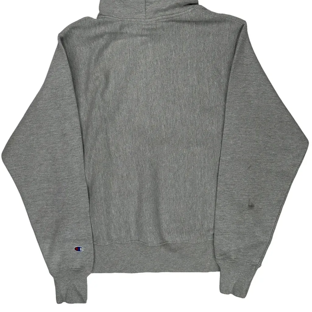 Reverse Weave Champion Chappy Graphic Hoodie - Small Gray Cotton Blend - Image 6