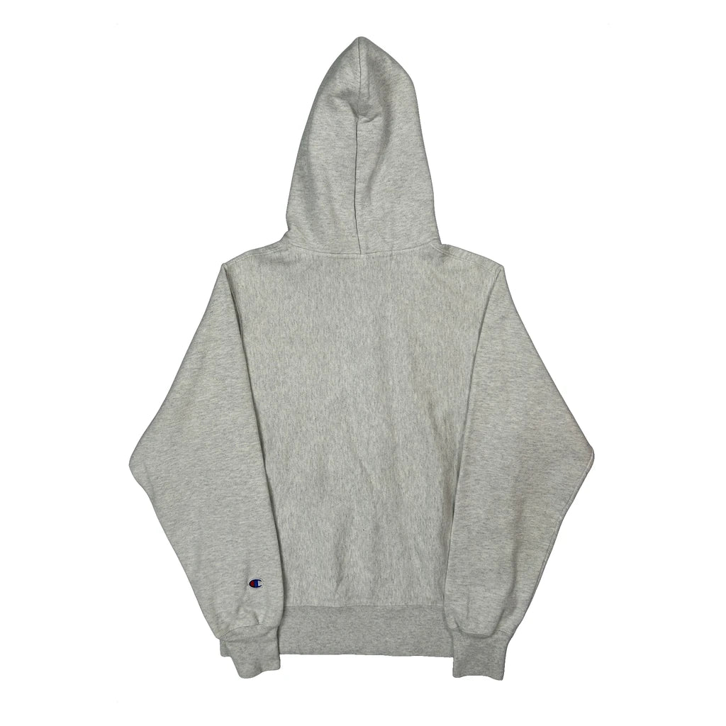 Reverse Weave Champion College Hoodie - Small Gray Cotton - Image 2
