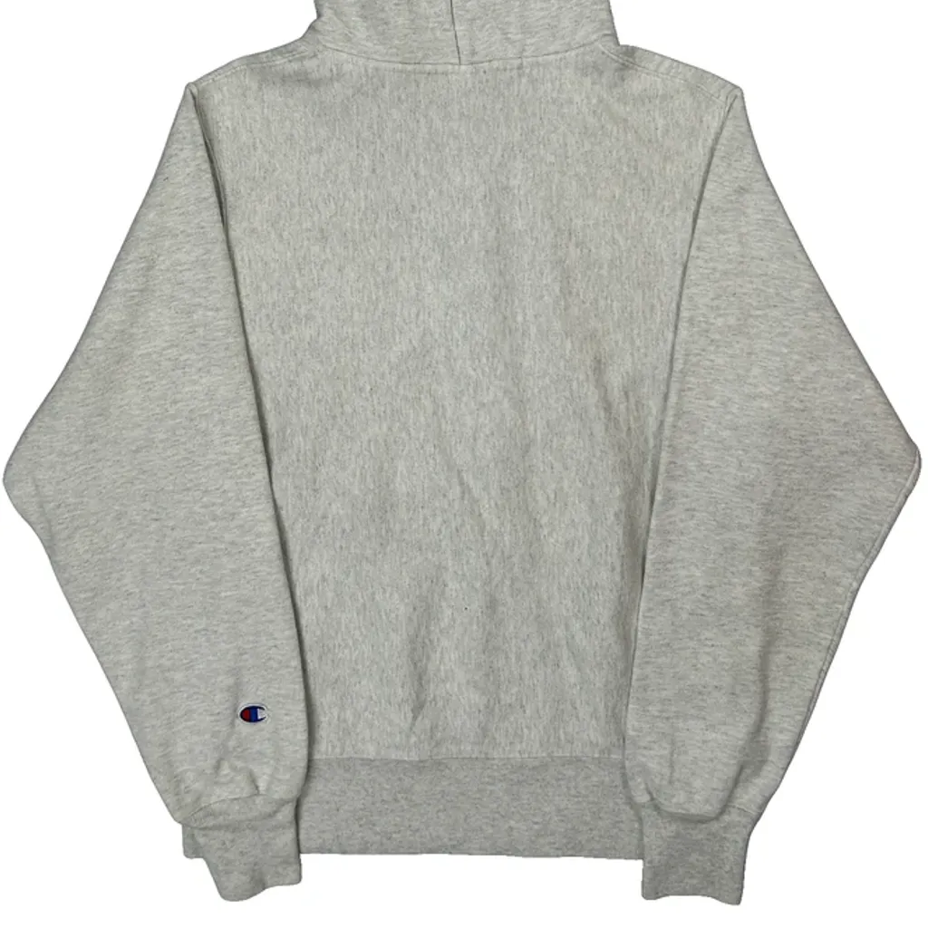 Reverse Weave Champion College Hoodie - Small Gray Cotton - Image 7