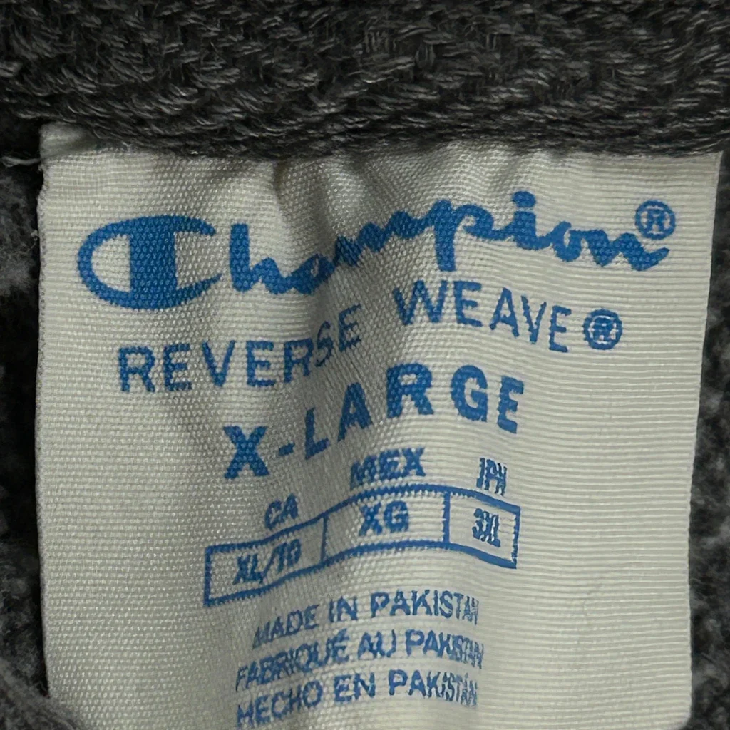 Reverse Weave Champion Hoodie - XL Gray Cotton - Image 3