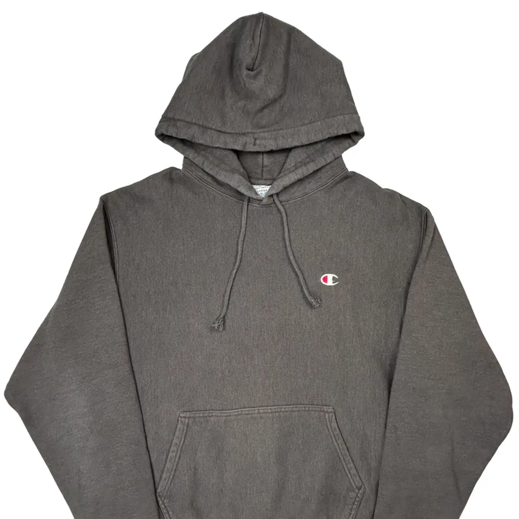 Reverse Weave Champion Hoodie - XL Gray Cotton - Image 4