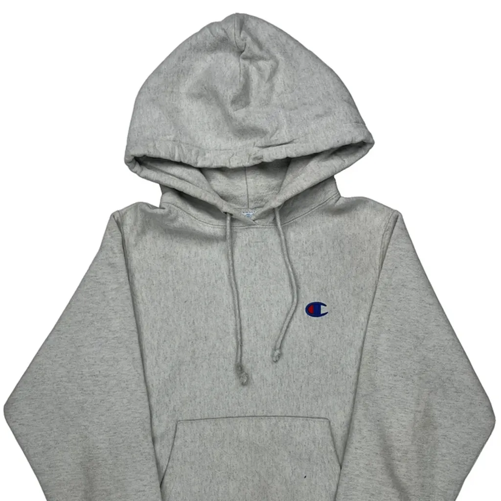 Reverse Weave Champion Hoodie - XS Gray Cotton - Image 4