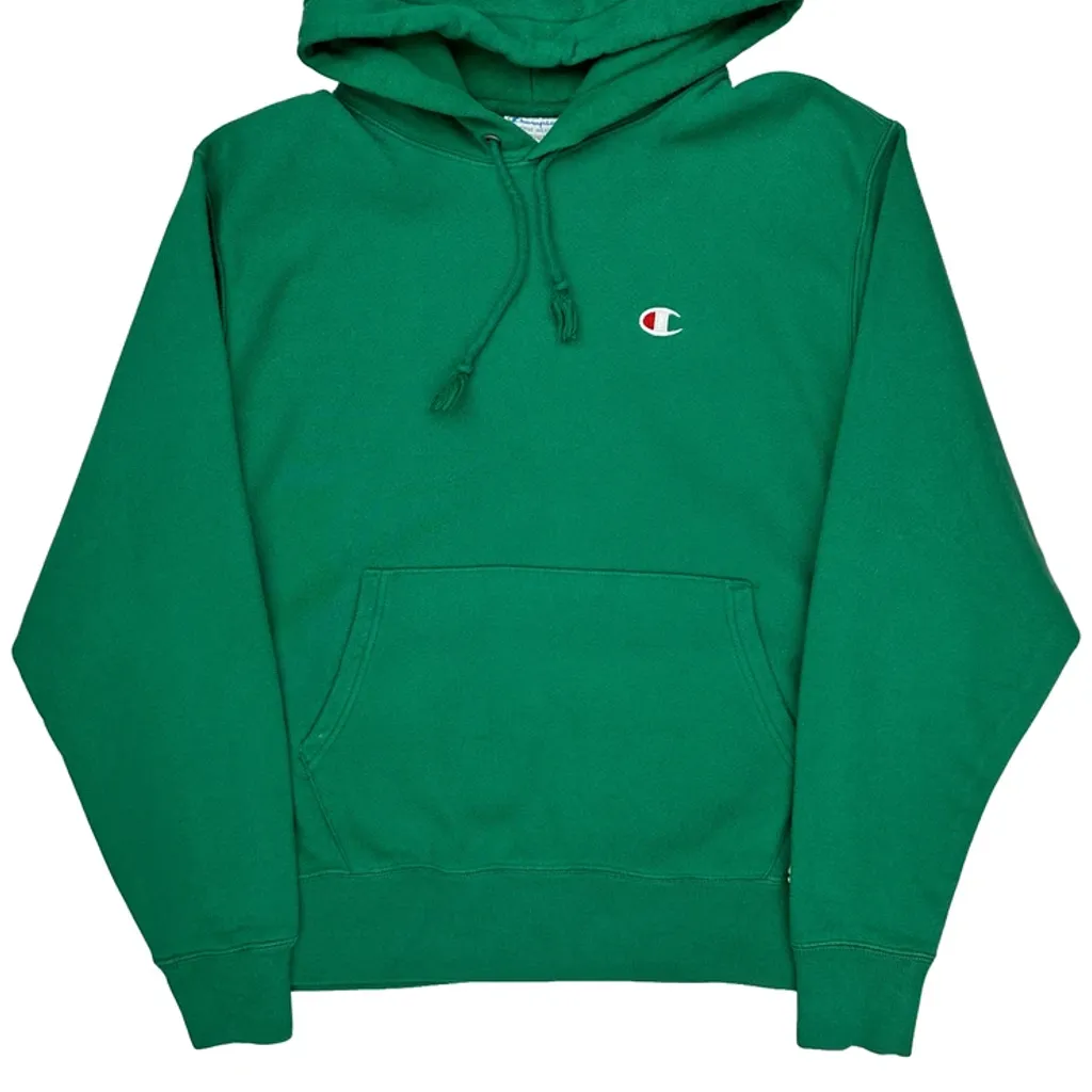 Reverse Weave Champion Hoodie - Medium Green Cotton Blend - Image 5