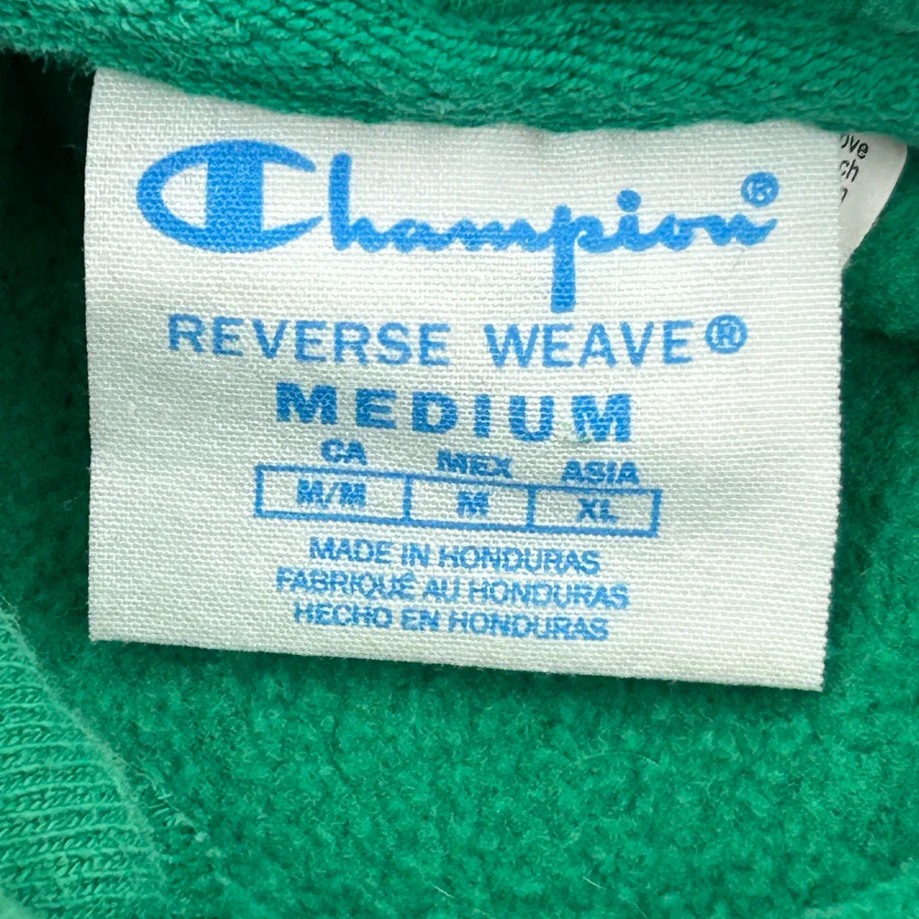 Reverse Weave Champion Hoodie - Medium Green Cotton - Image 3